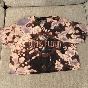 pink floyd cropped tee
